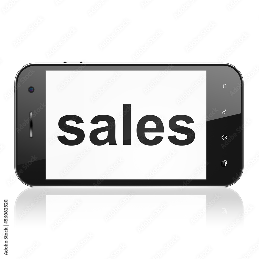 Marketing concept: Sales on smartphone Marketing concept: Sales on smartphone
