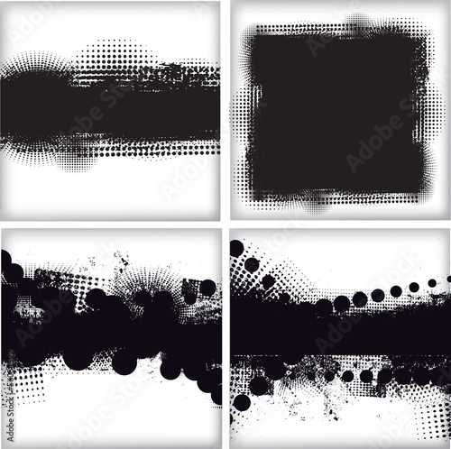 set of halftones background. vector illustration.