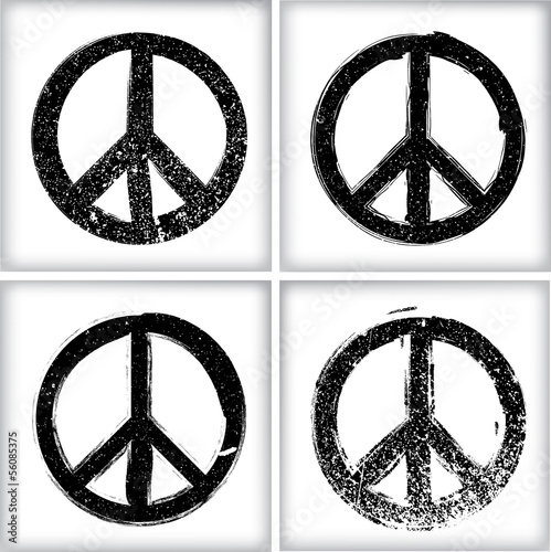 grunge peace symbol