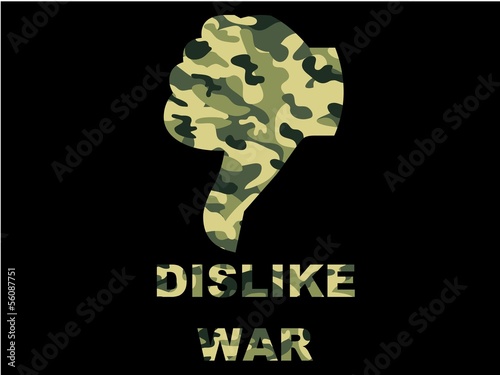 dislike war -  Anti Krieg Hand 