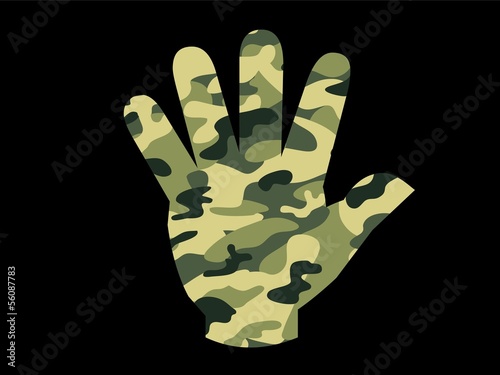 Stop Krieg Hand Camouflage 