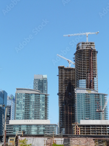 Wallpaper Mural Cranes and condomium construction for the housing boom Torontodigital.ca