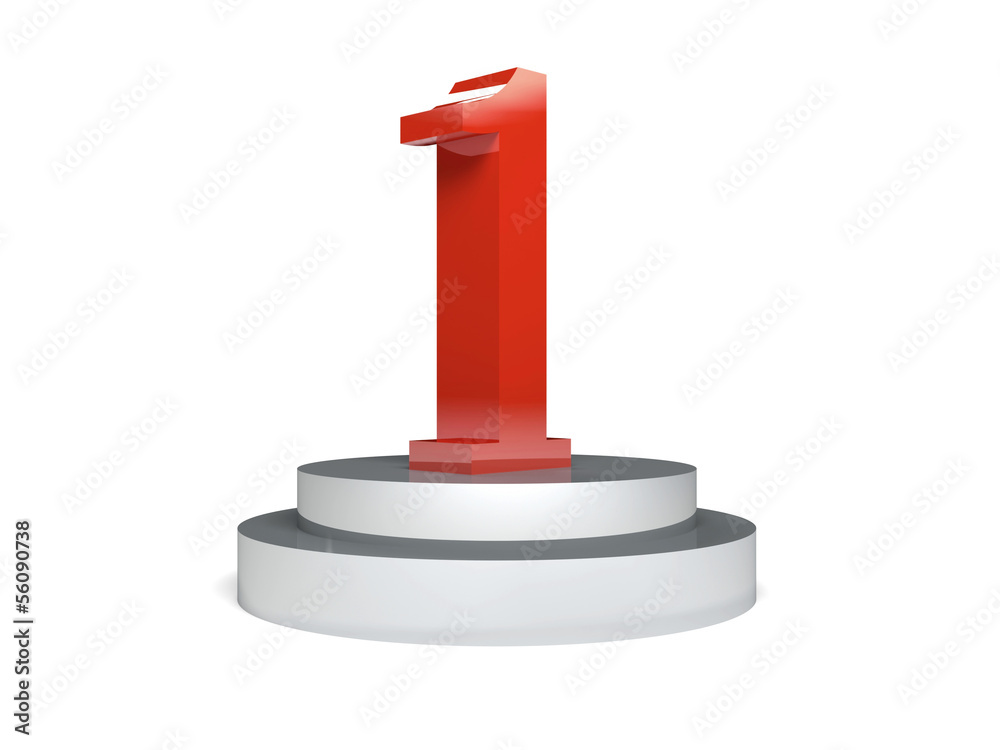 Shiny 3D first place on podium. Concept illustration. Shiny 3D first place on podium. Concept illustration.