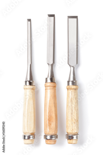 Photography firmer chisel in white back