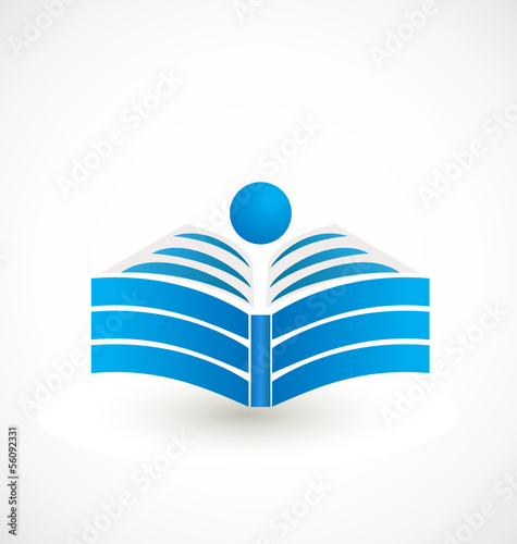 Open book logo vector design