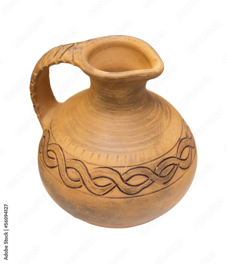 pottery on a white background