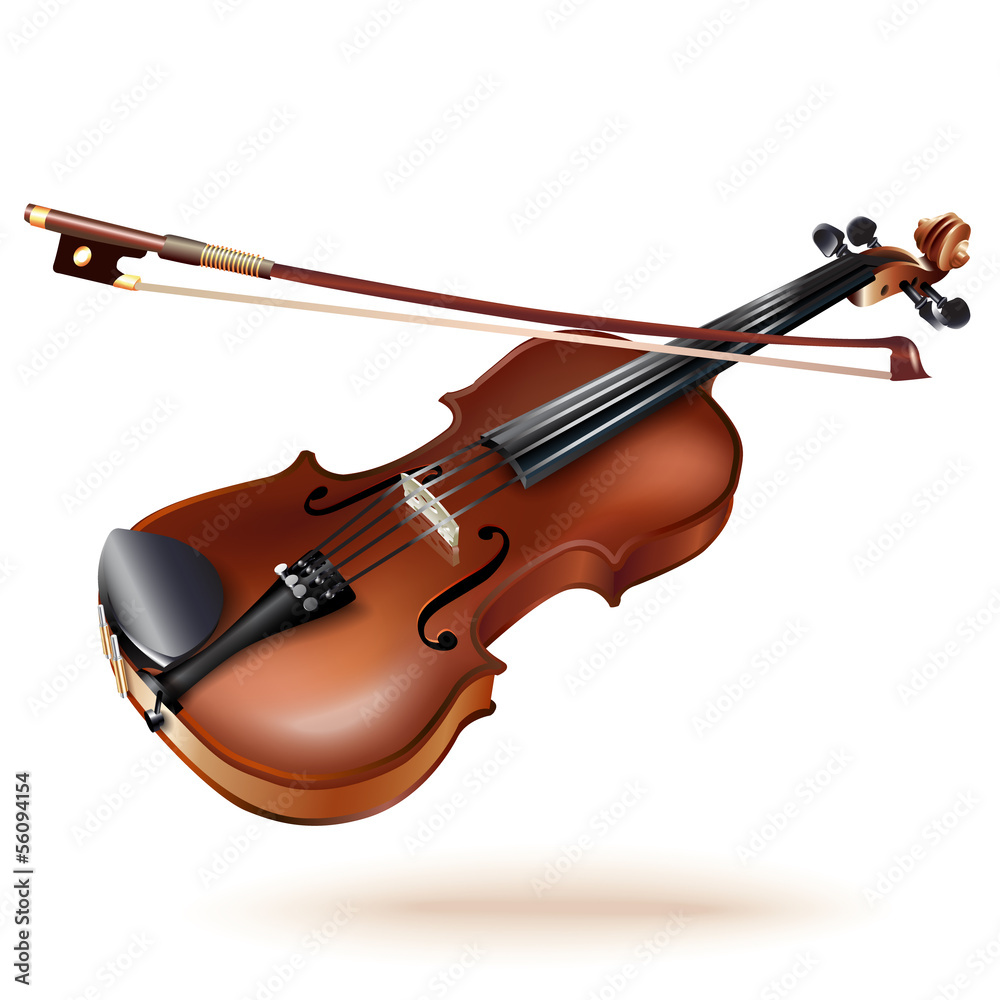 Classical violin, isolated on white background Classical violin, isolated on white background