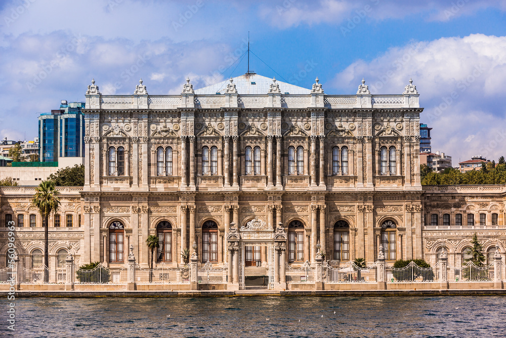 Dolmabahce palace near Bosphorus in Istanbul