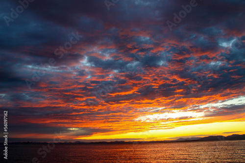 sunset  cloudscape.