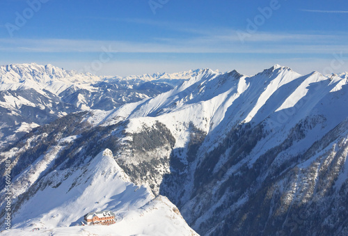 Ski resort of Kaprun  Kitzsteinhorn glacier. Austria