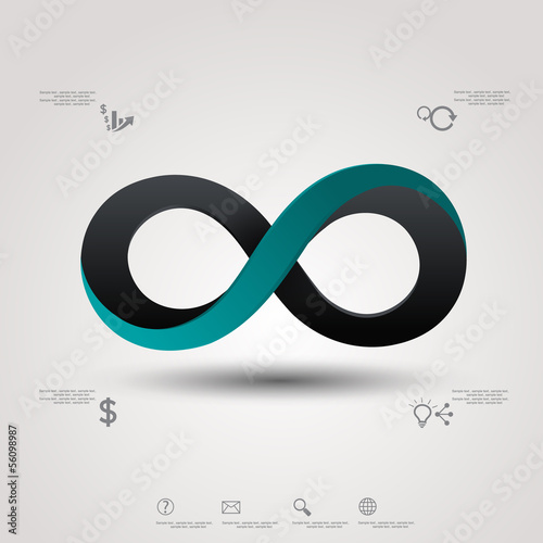 infinity sign with icons
