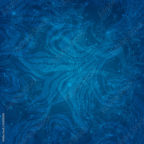 Seamless pattern. Blue background with a grunge effect