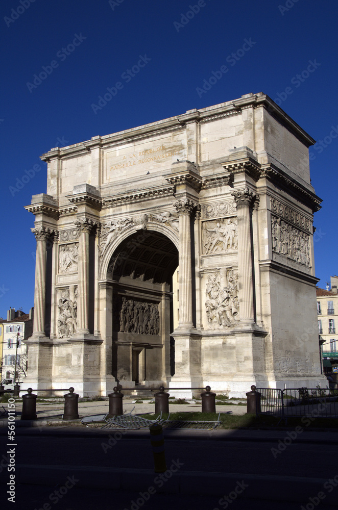 Triumphal arch,Porte Royale,Marseille,France