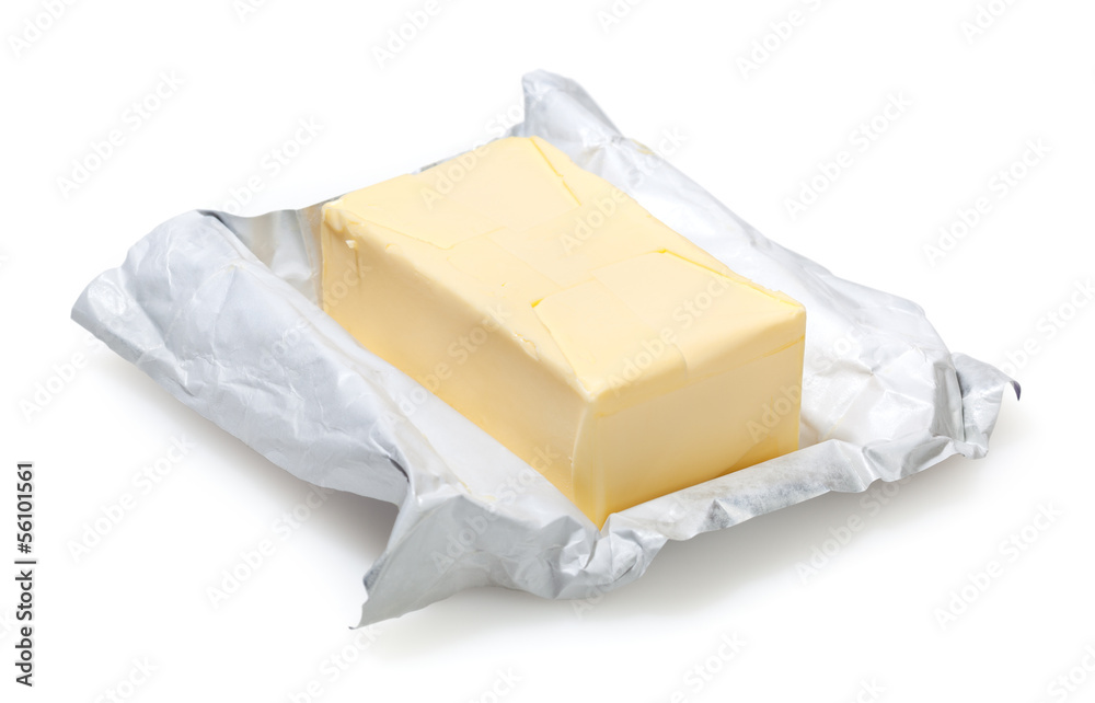 Butter isolated on white background