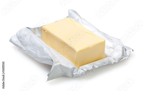 Obraz na płótnie Butter isolated on white background w salonie