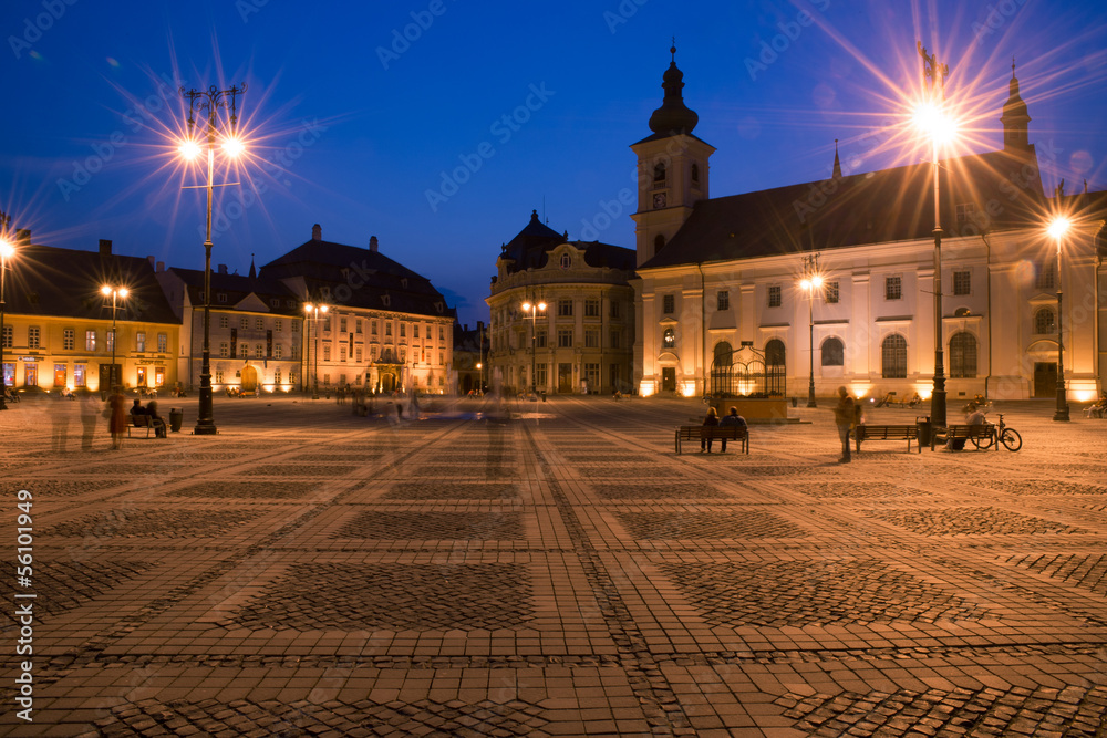 Sibiu at the blue hour