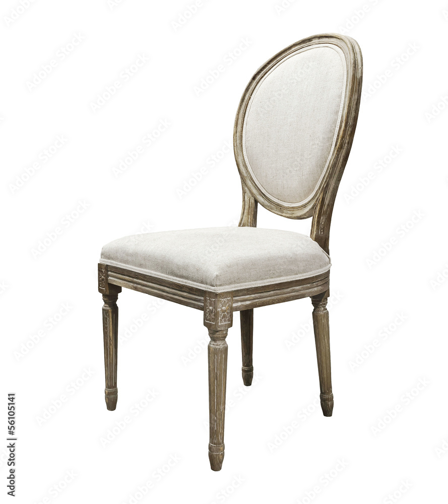 Leather chair isolated on white.
