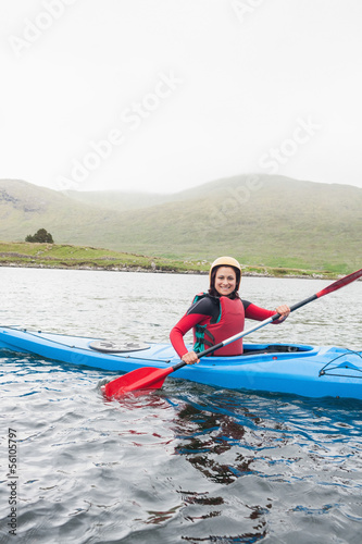 Happy woman in a kayak © WavebreakmediaMicro
