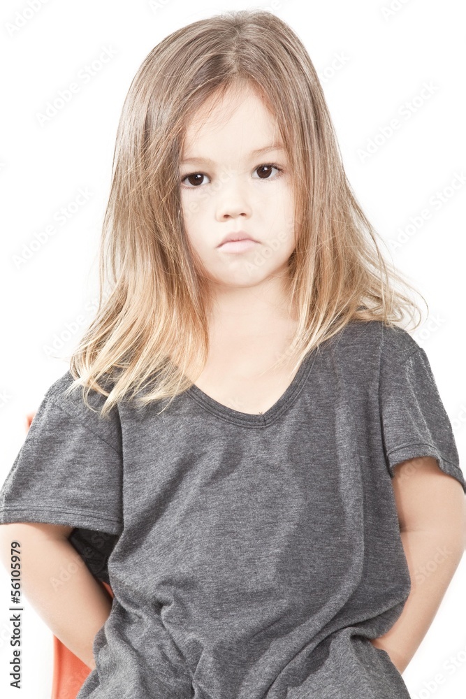 Portrait Of Asian Girl on a white background Portrait Of Asian Girl on a white background