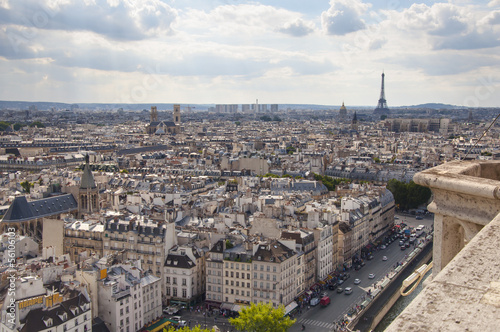 view from the Cathedral of Notre Dame in Paris © sognolucido