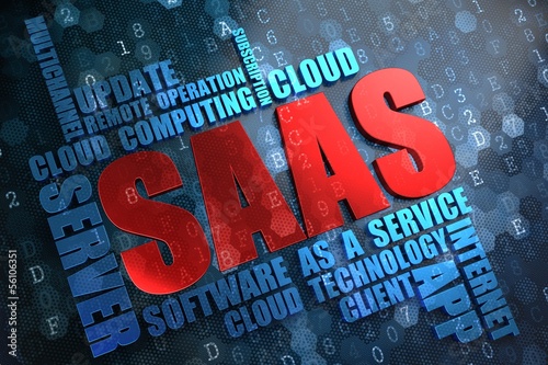 SAAS.  Wordcloud Concept.