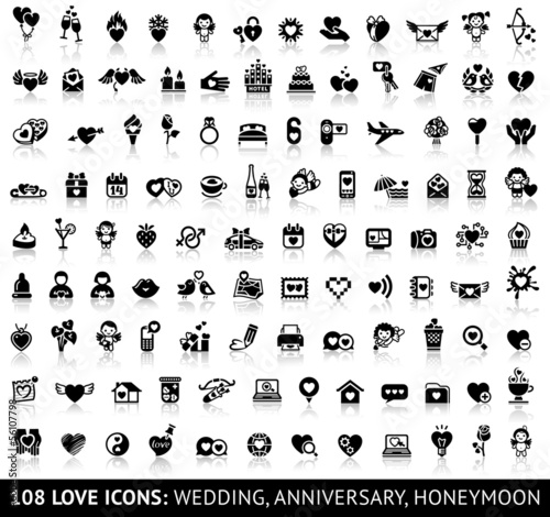 Set love icons