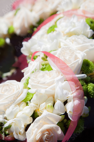 romantic white roses