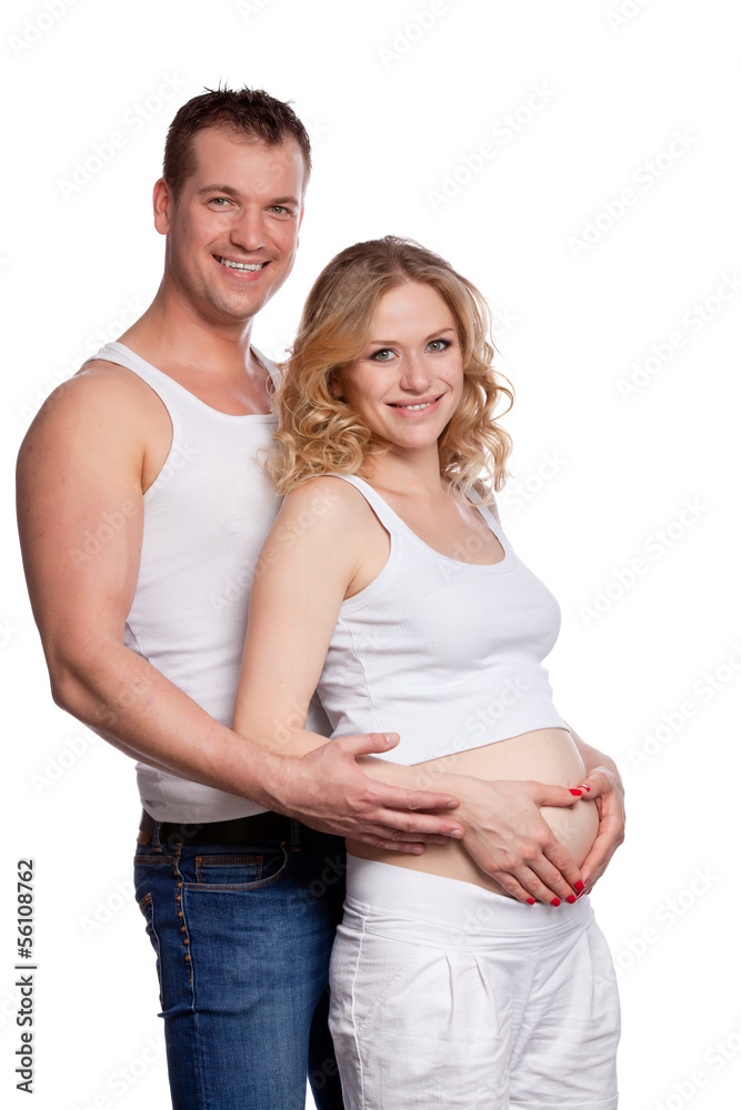 pregnant mother and happy father pregnant mother and happy father