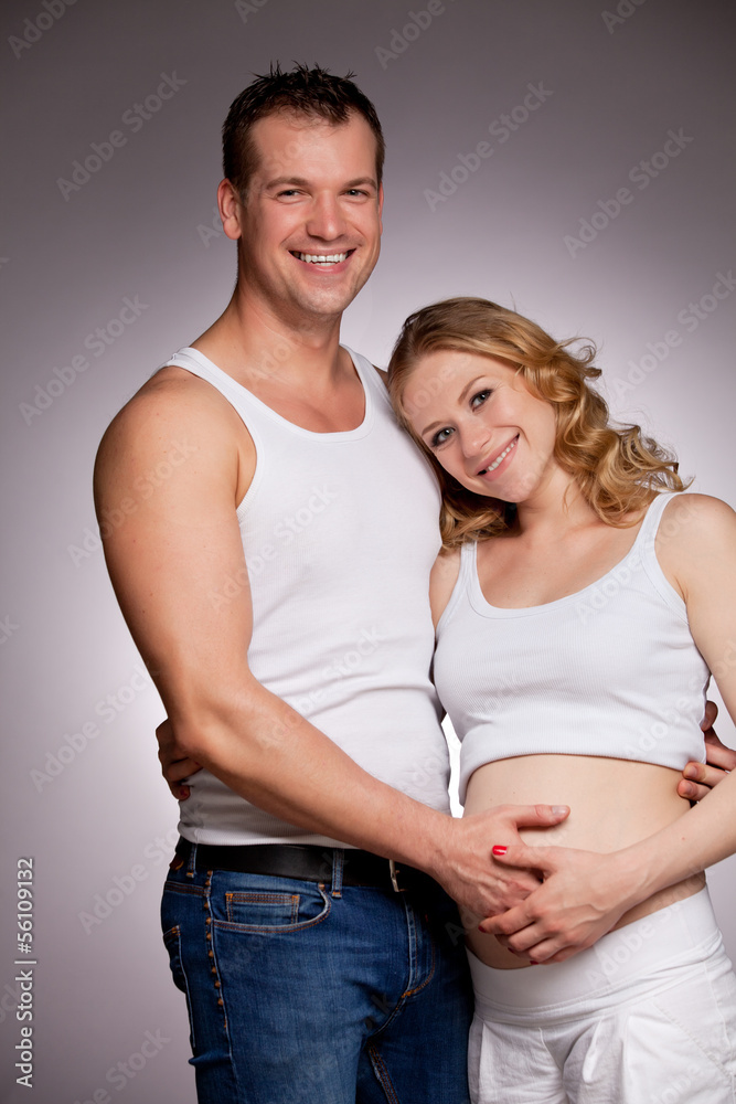 pregnant wife and happy husband pregnant wife and happy husband