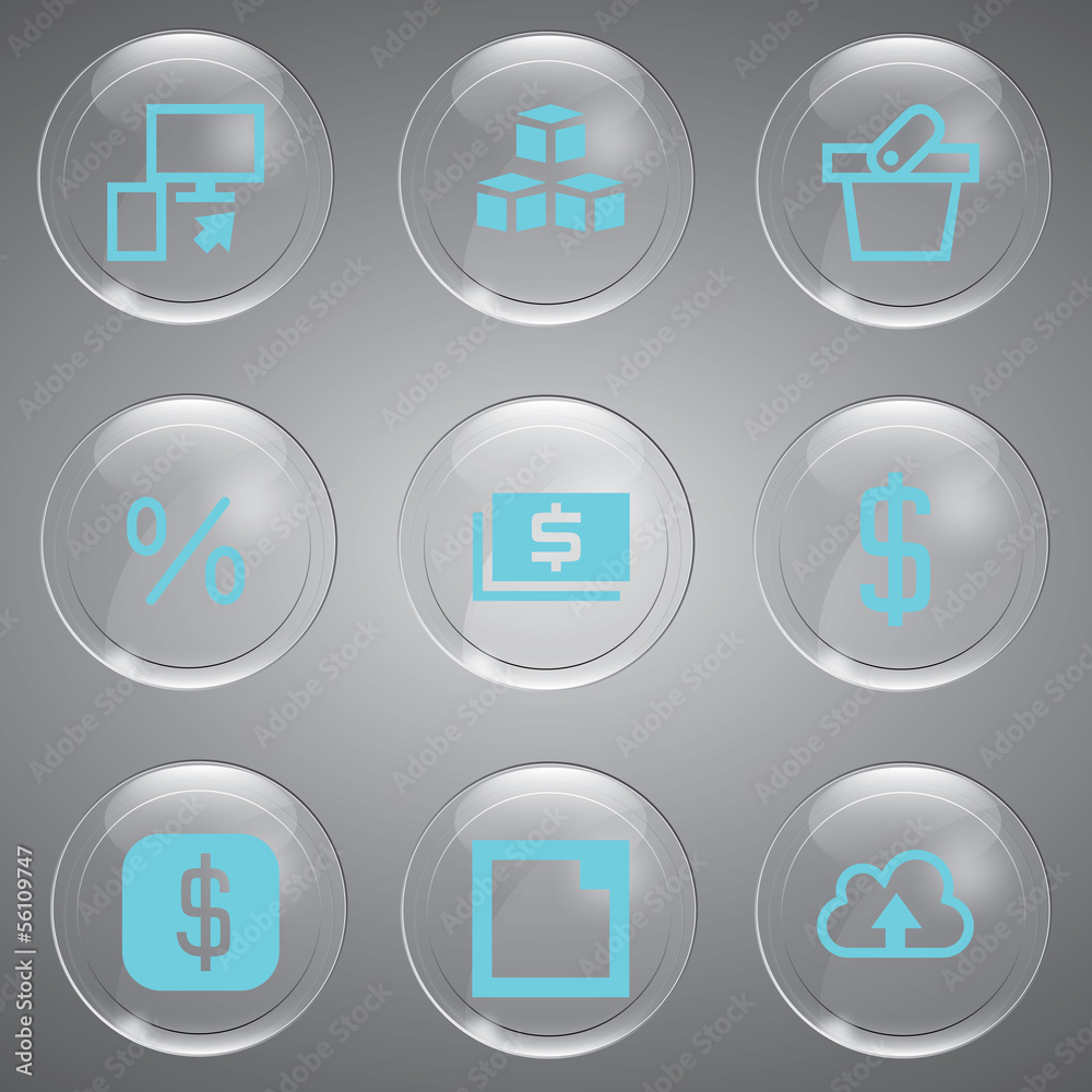 Glass icons vector icon set icons web collection Illustration Glass icons vector icon set icons web collection Illustration