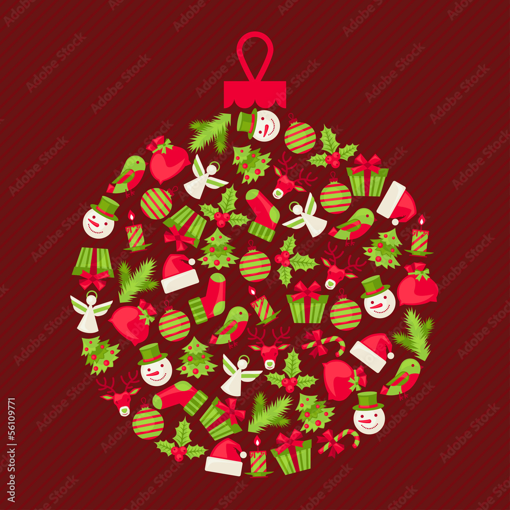 Merry Christmas background for invitation card.