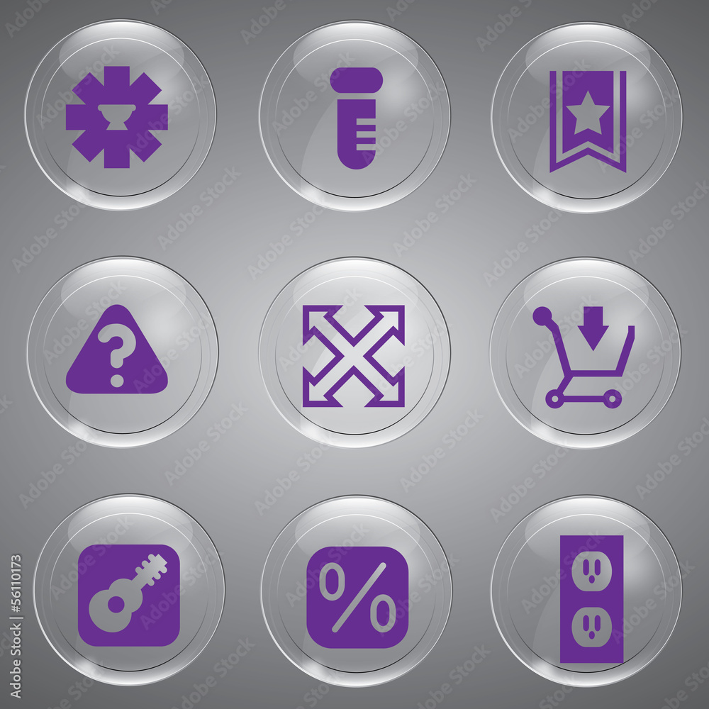 Glass icons vector icon set icons web collection Illustration Glass icons vector icon set icons web collection Illustration