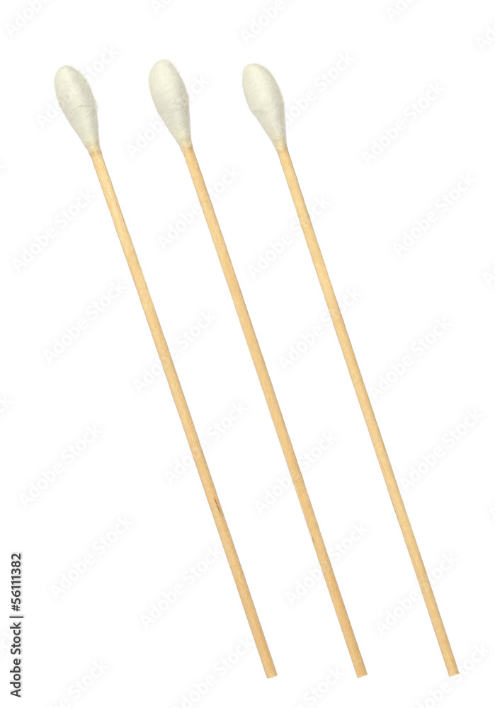 Cotton bud isolated on white background