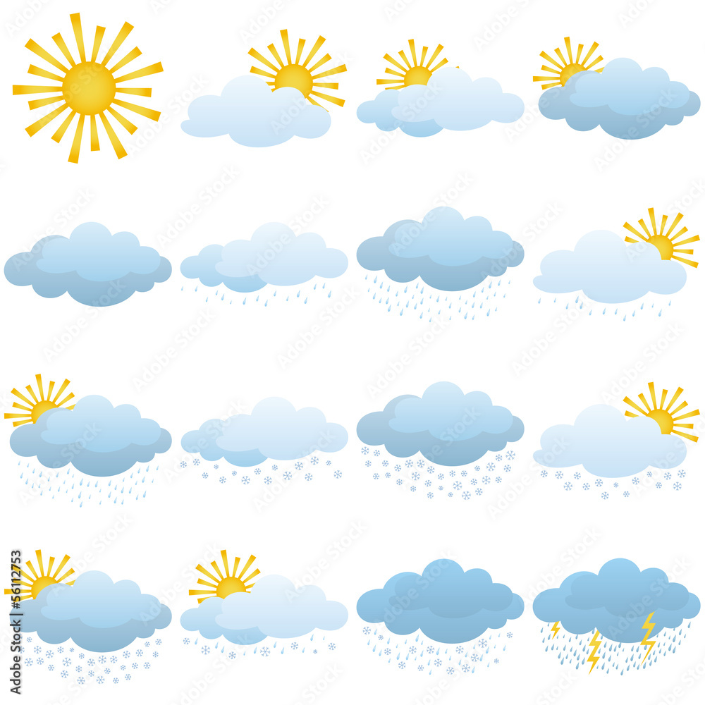 Obraz Ustaw ikony pogody