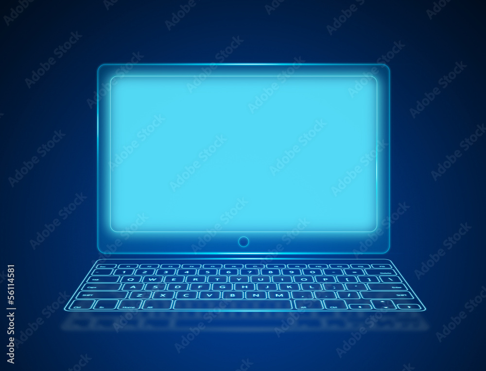 Laptop Computer notebook with space for your message Laptop Computer notebook with space for your message