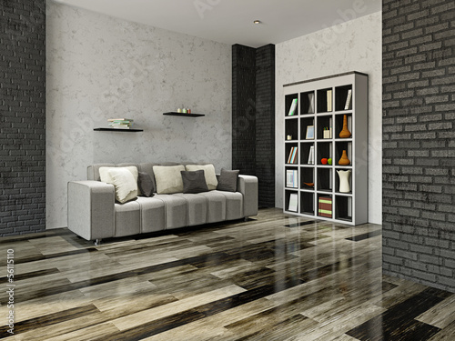 Livingroom with furniture