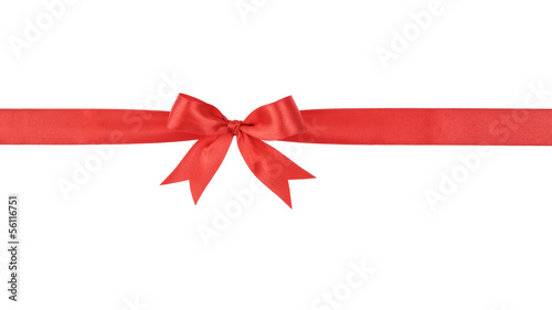 red handmade ribbon with bow
