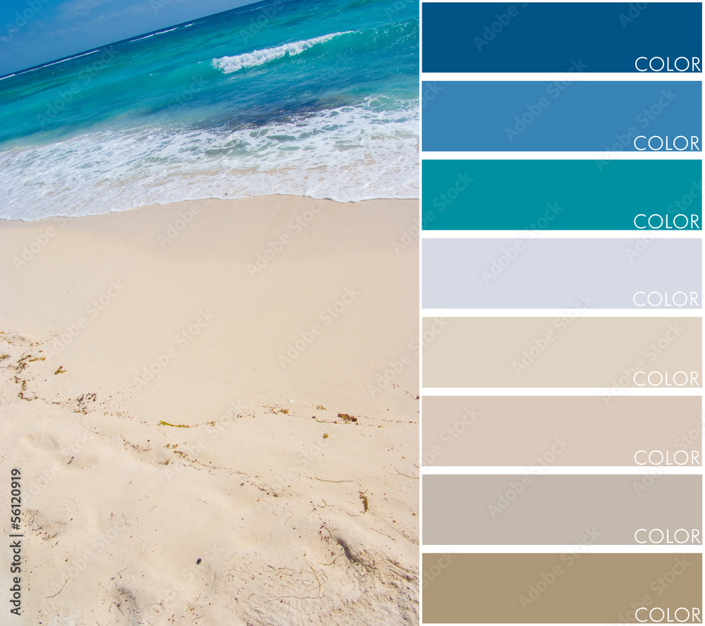 Obraz premium Beach color code