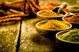 Asian cuisine with colourful spices