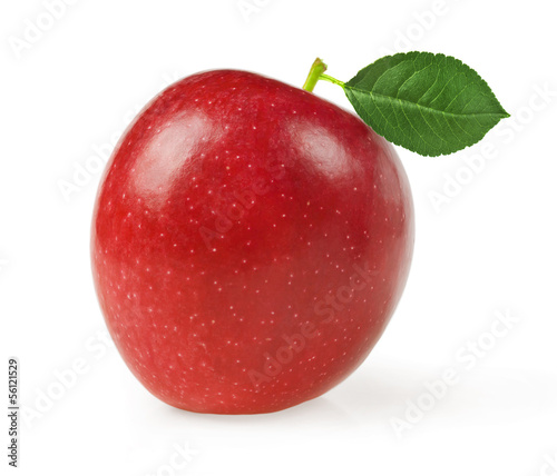 red apple isolated on white