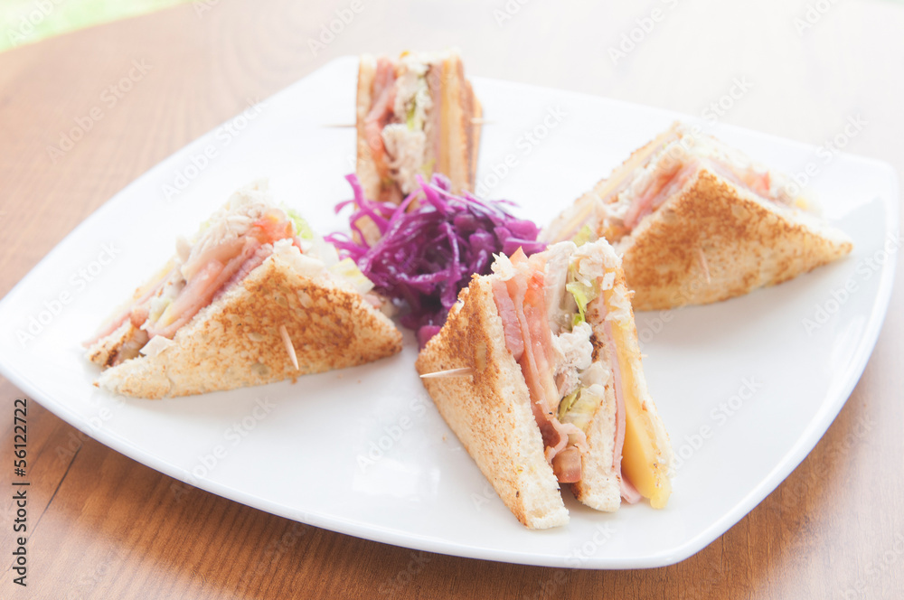 sandwich club with ham sandwich club with ham