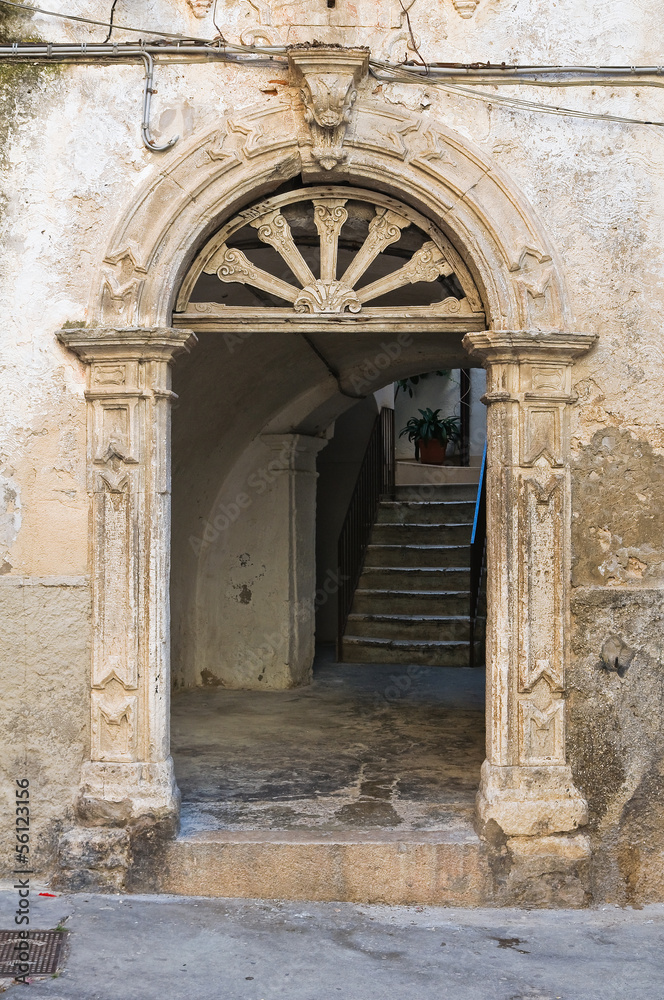 Historical palace. Rodi Garganico. Puglia. Italy.