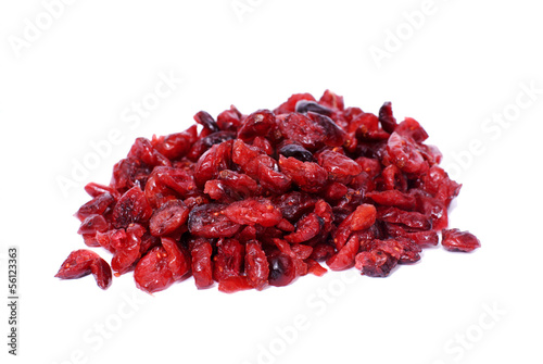 Cranberries isolated on a white background