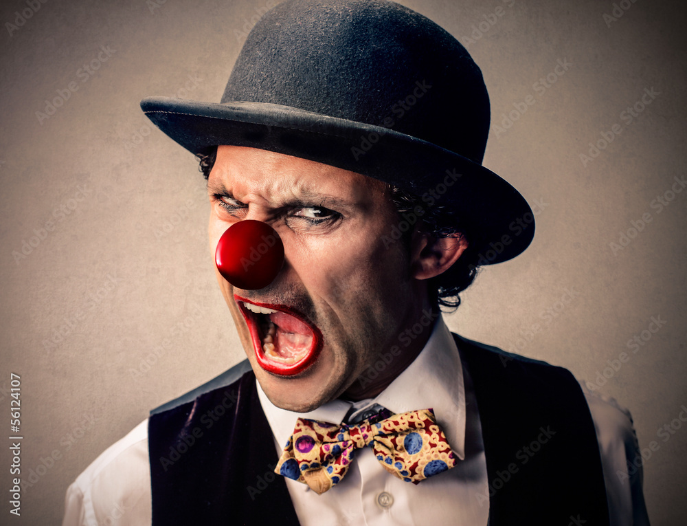angry clown Stock Photo Adobe Stock