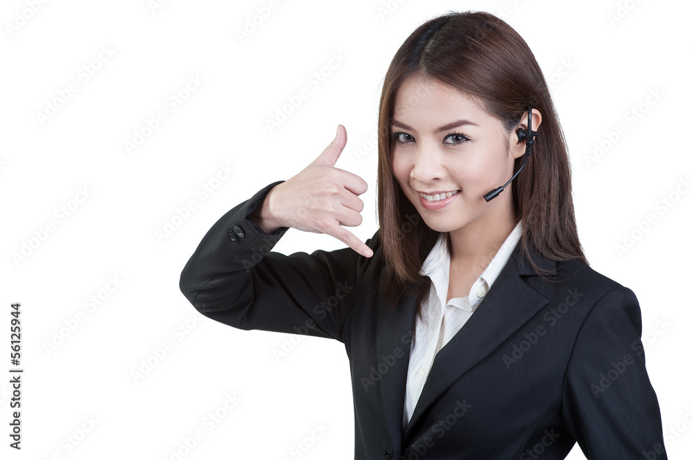 call center woman customer service Support phone operator isolat call center woman customer service Support phone operator isolat