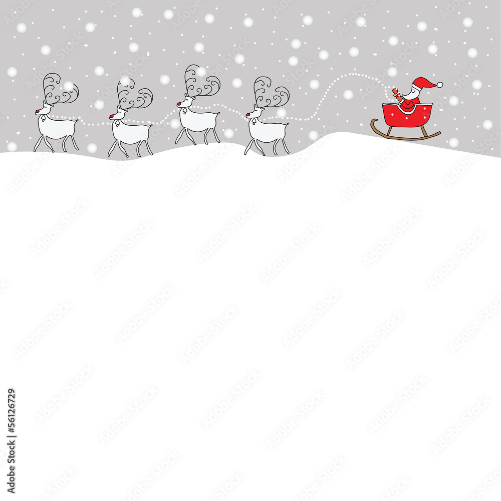 Fototapeta premium Santa Claus Greeting Card