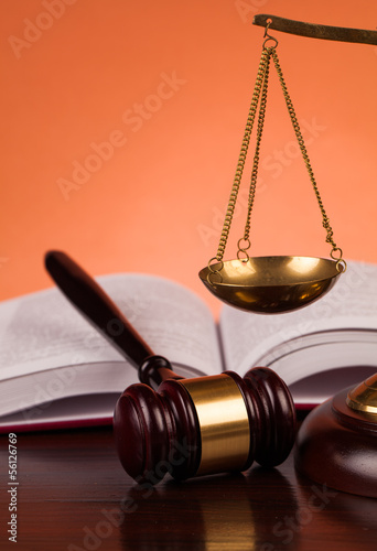 gavel and scales of justice