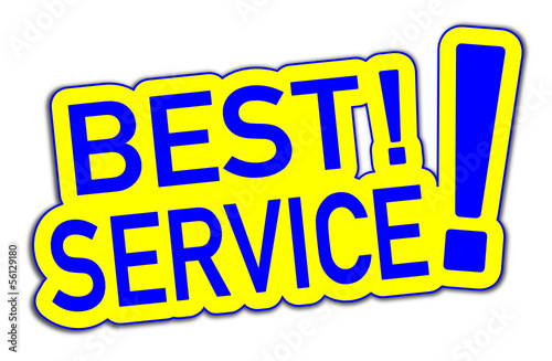 Best service Sticker gelb #130912-svg04
