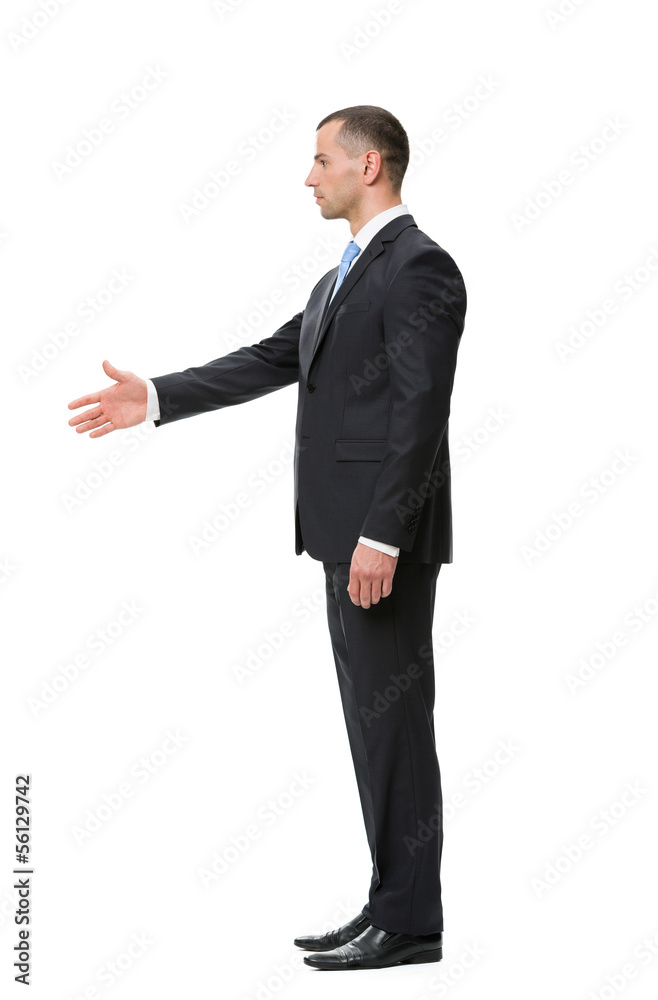 Profile of handshaking businessman Profile of handshaking businessman