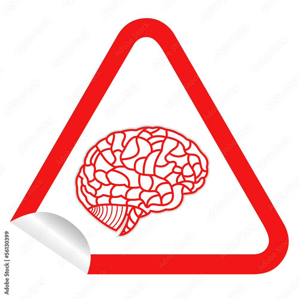 brain model on sticker icon web button. EPS10 illustration brain model on sticker icon web button. EPS10 illustration